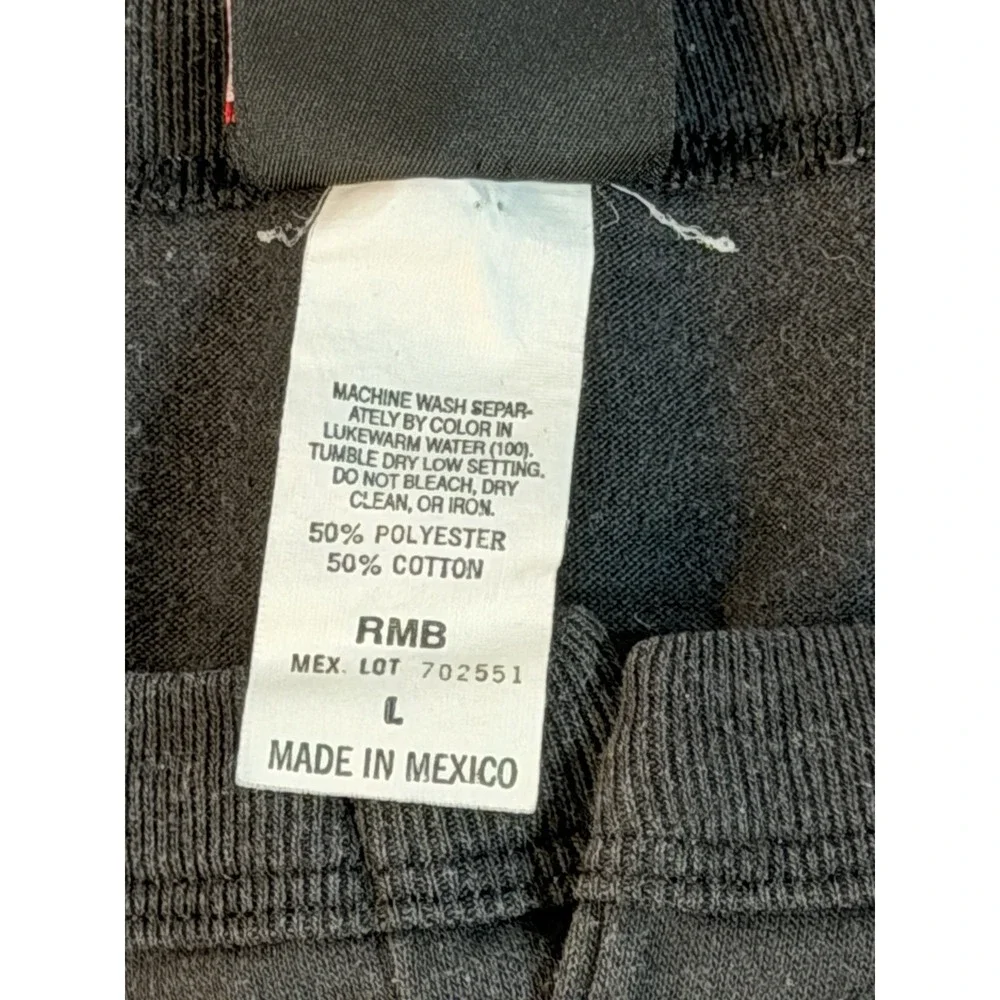 Wilson Vintage Henley Shirt Mens Large Black 2 Button Made Mexico